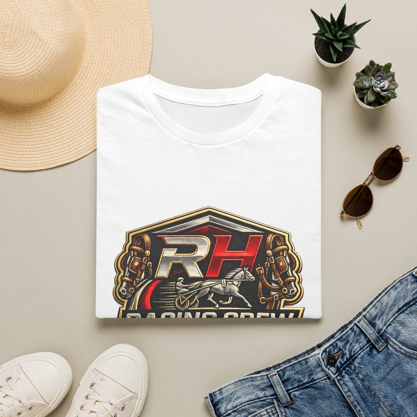 Racing Crew Graphic T-Shirt — RH Logo Horse Racing Tee