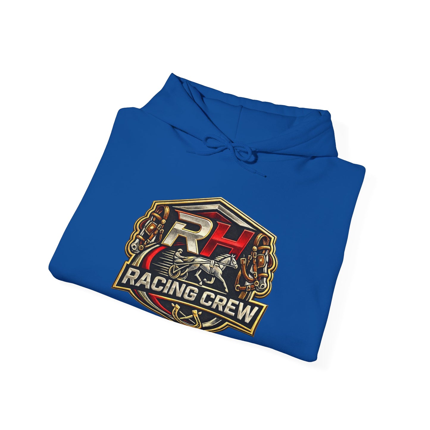 Racing Crew Hoodie - Retro Horsesports Emblem