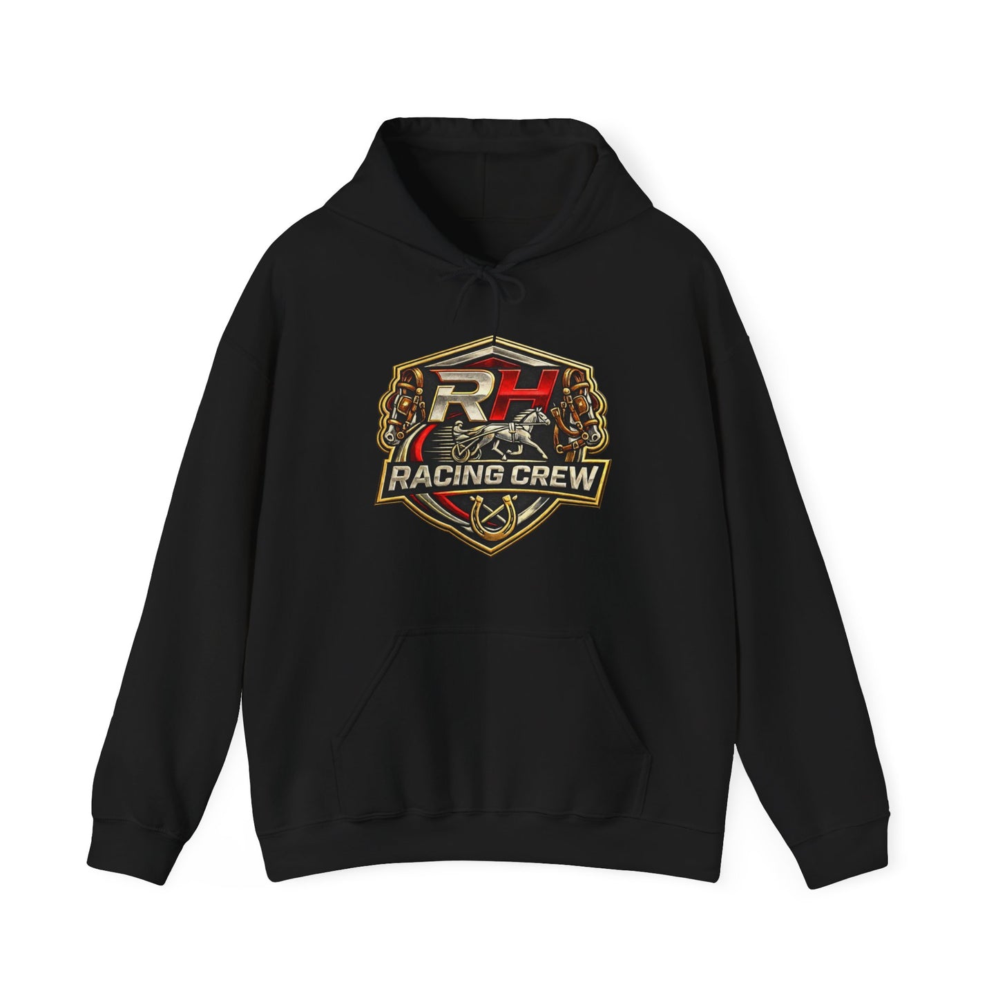 Racing Crew Hoodie - Retro Horsesports Emblem