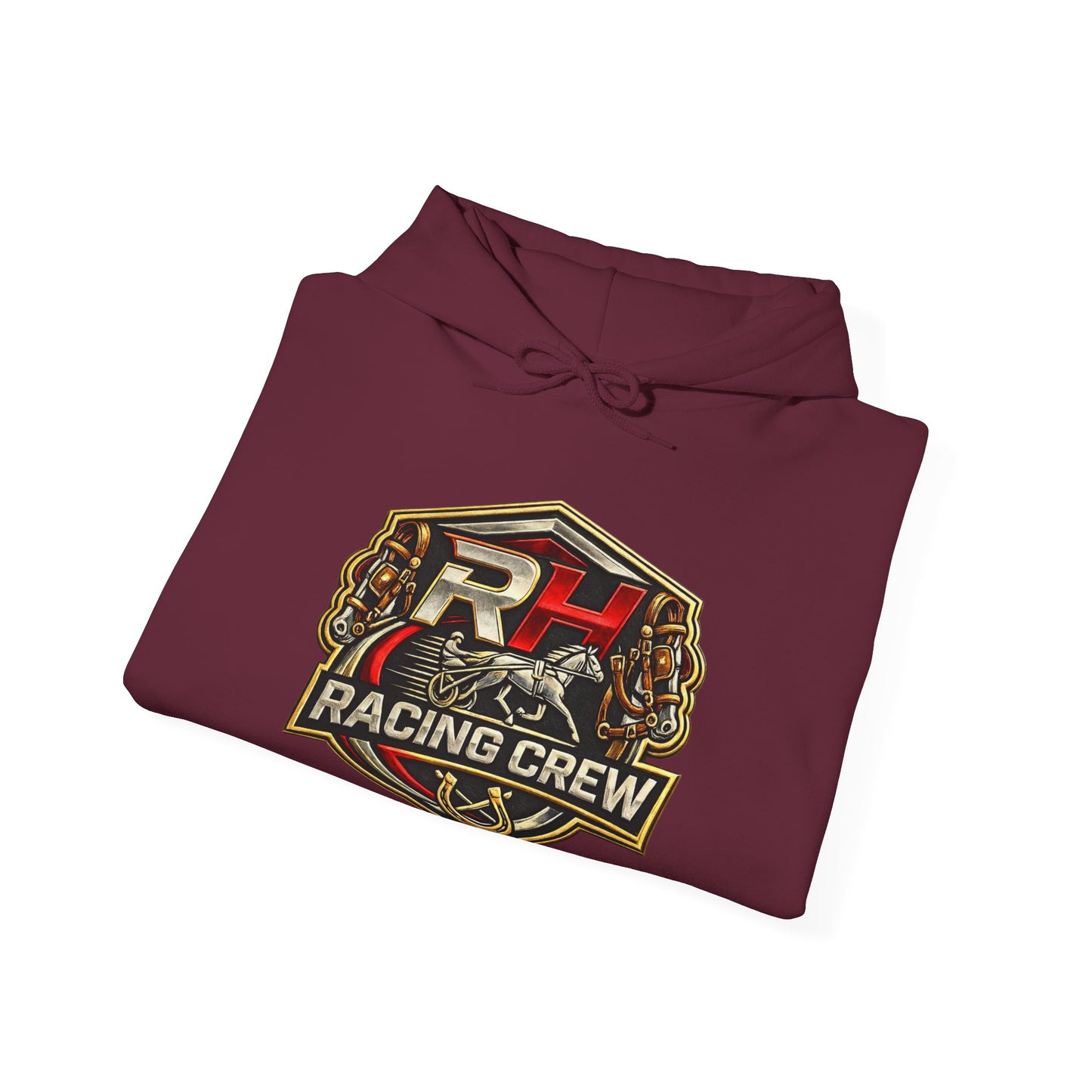 Racing Crew Hoodie - Retro Horsesports Emblem