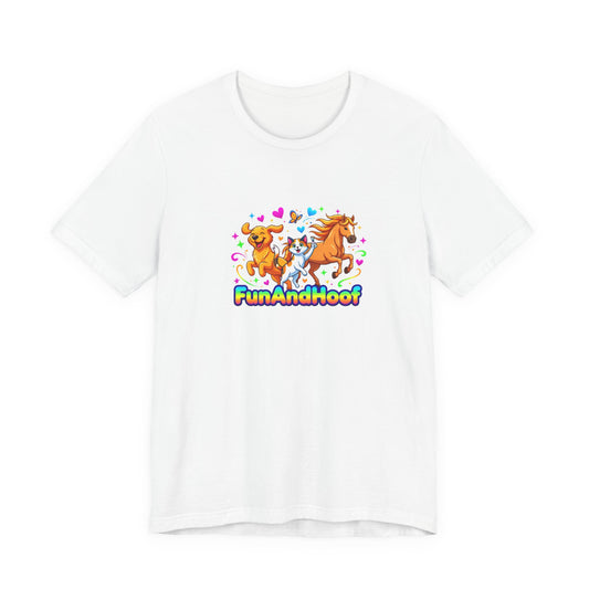 FunAndHoof Unisex T-paita – Hevonen, Kissa & Koira