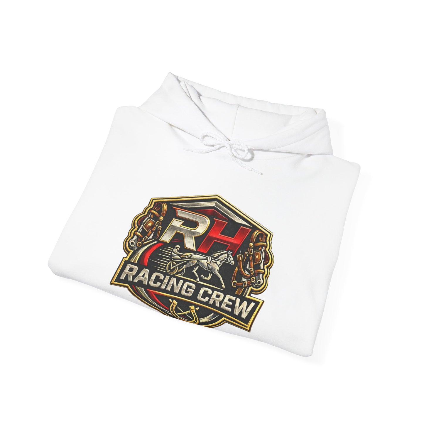 Racing Crew Hoodie - Retro Horsesports Emblem