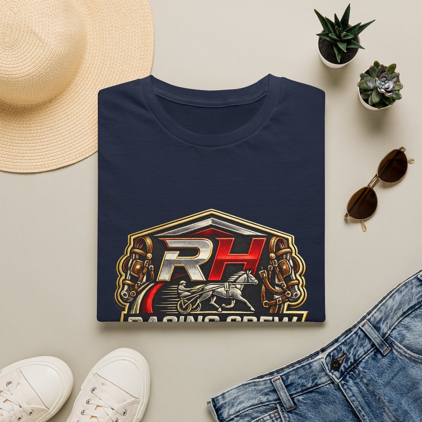 Racing Crew Graphic T-Shirt — RH Logo Horse Racing Tee