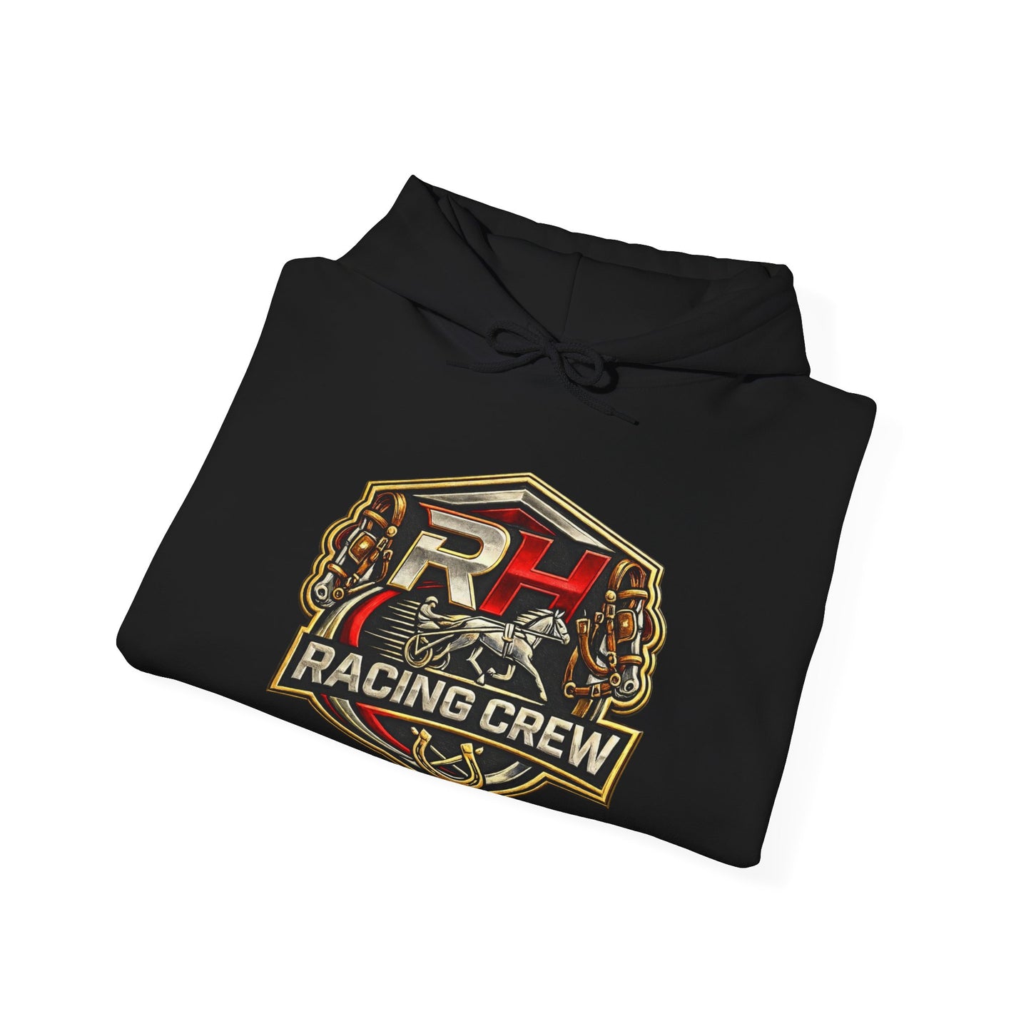 Racing Crew Hoodie - Retro Horsesports Emblem