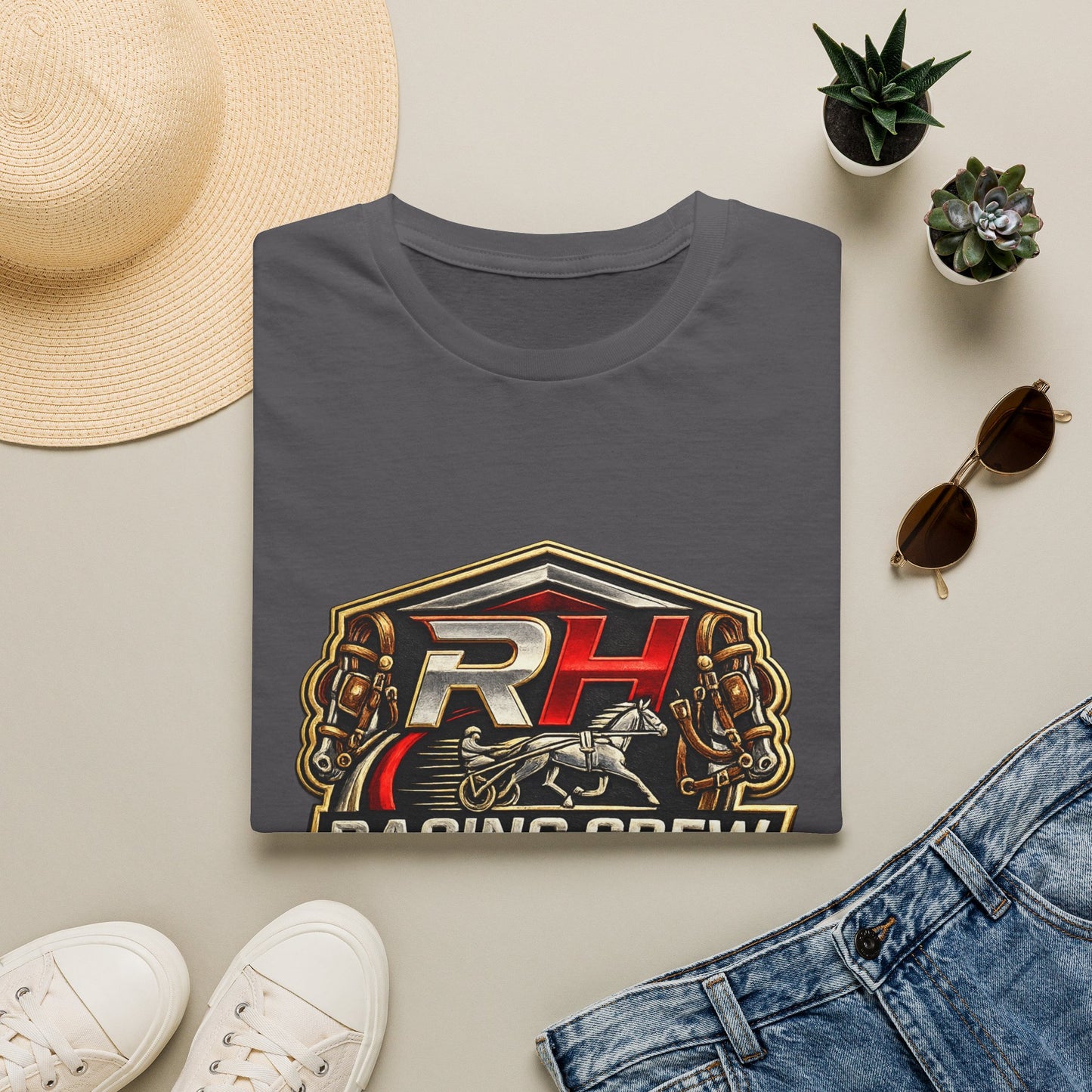 Racing Crew Graphic T-Shirt — RH Logo Horse Racing Tee
